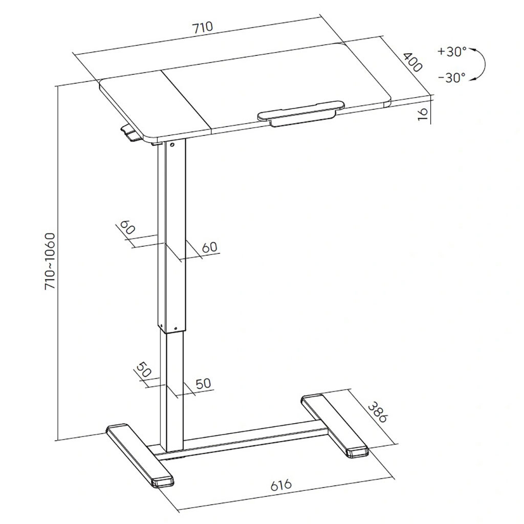 Комп'ютерний стіл OfficePro ODM320B, Чорний - № 10 Комп'ютерний стіл OfficePro ODM320B, Чорний - № 10