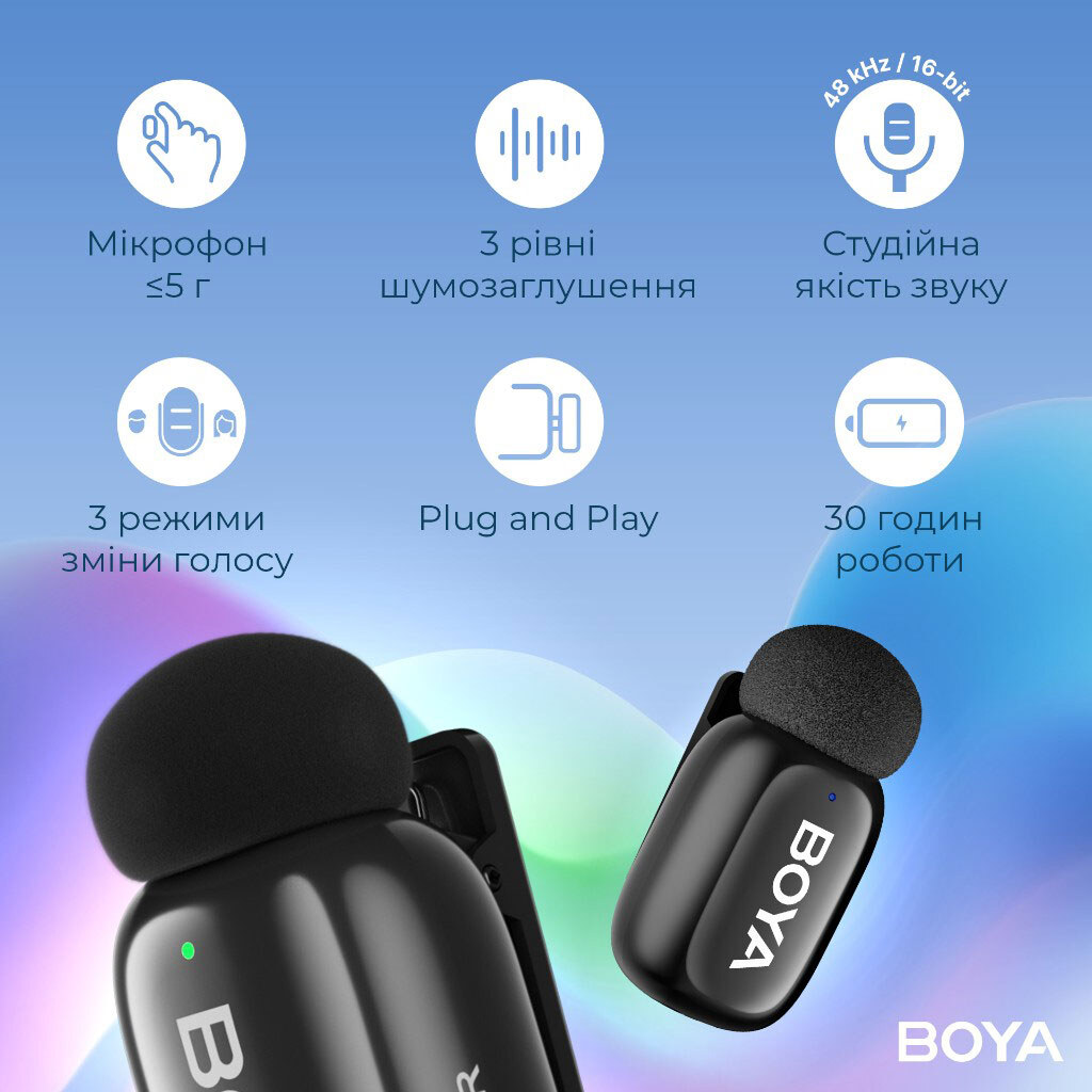Микрофон BOYA mini-23, Черный - № 13 Микрофон BOYA mini-23, Черный - № 13