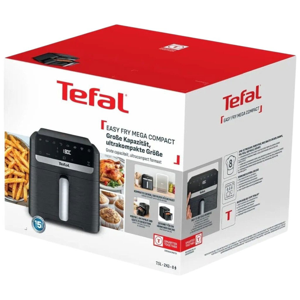 Мультипіч Tefal Easy Fry Mega Compact EY8618E0, Чорний - № 16 Мультипіч Tefal Easy Fry Mega Compact EY8618E0, Чорний - № 16