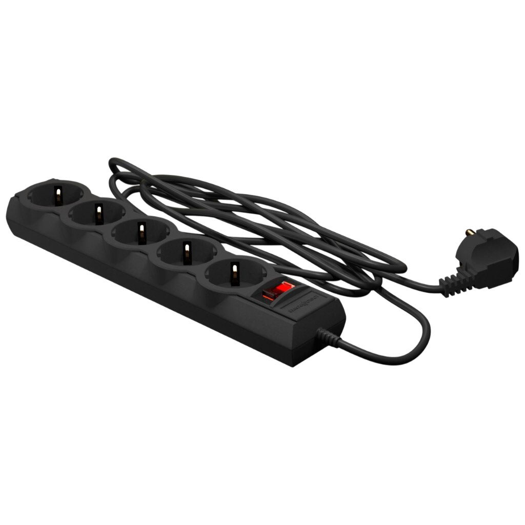 Сетевой удлинитель LogicPower LP-X5 Premium, 5.0 м., Черный - № 1 Сетевой удлинитель LogicPower LP-X5 Premium, 5.0 м., Черный - № 1