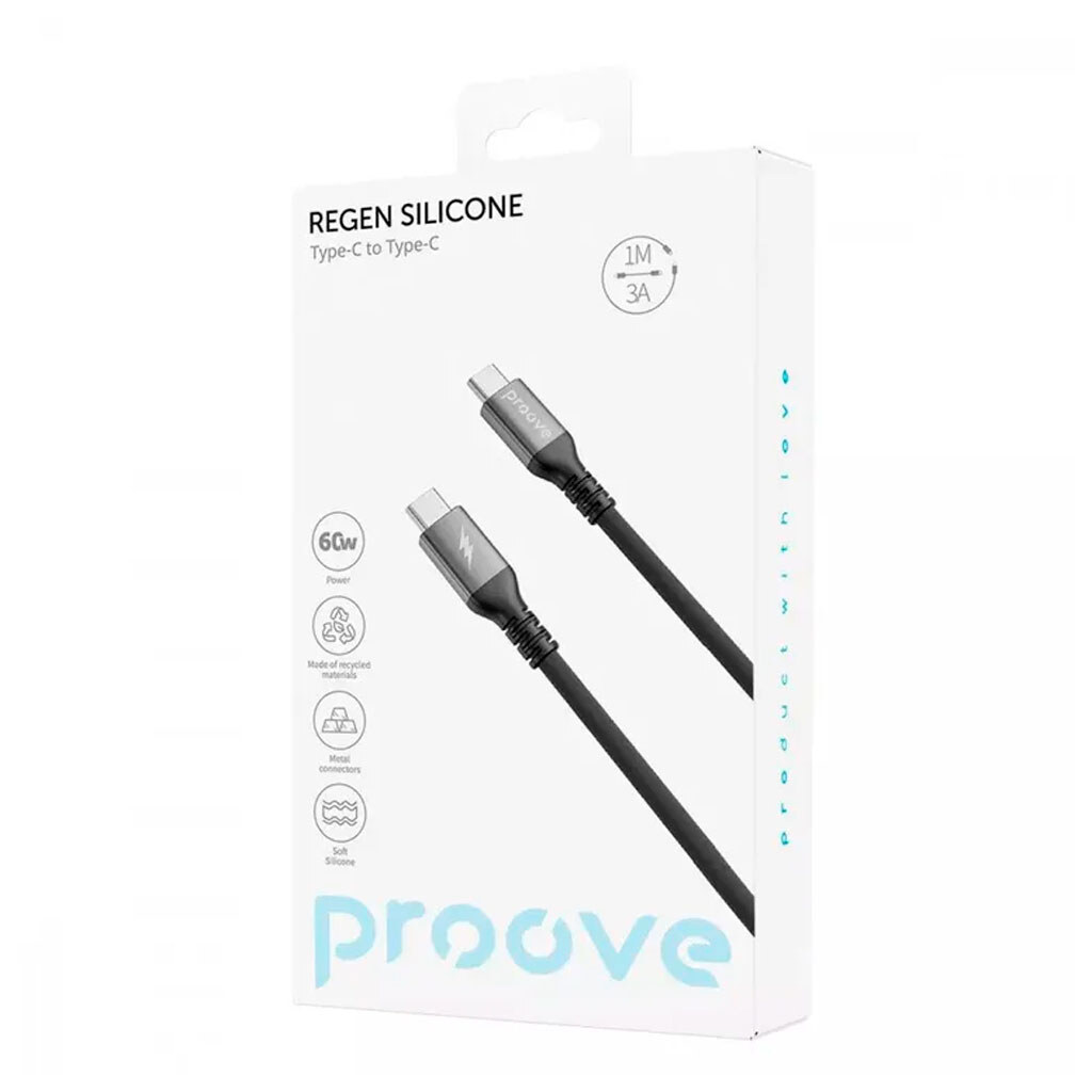 USB кабель Proove ReGen, Type-C, 1.0 м., Белый - № 3 USB кабель Proove ReGen, Type-C, 1.0 м., Белый - № 3