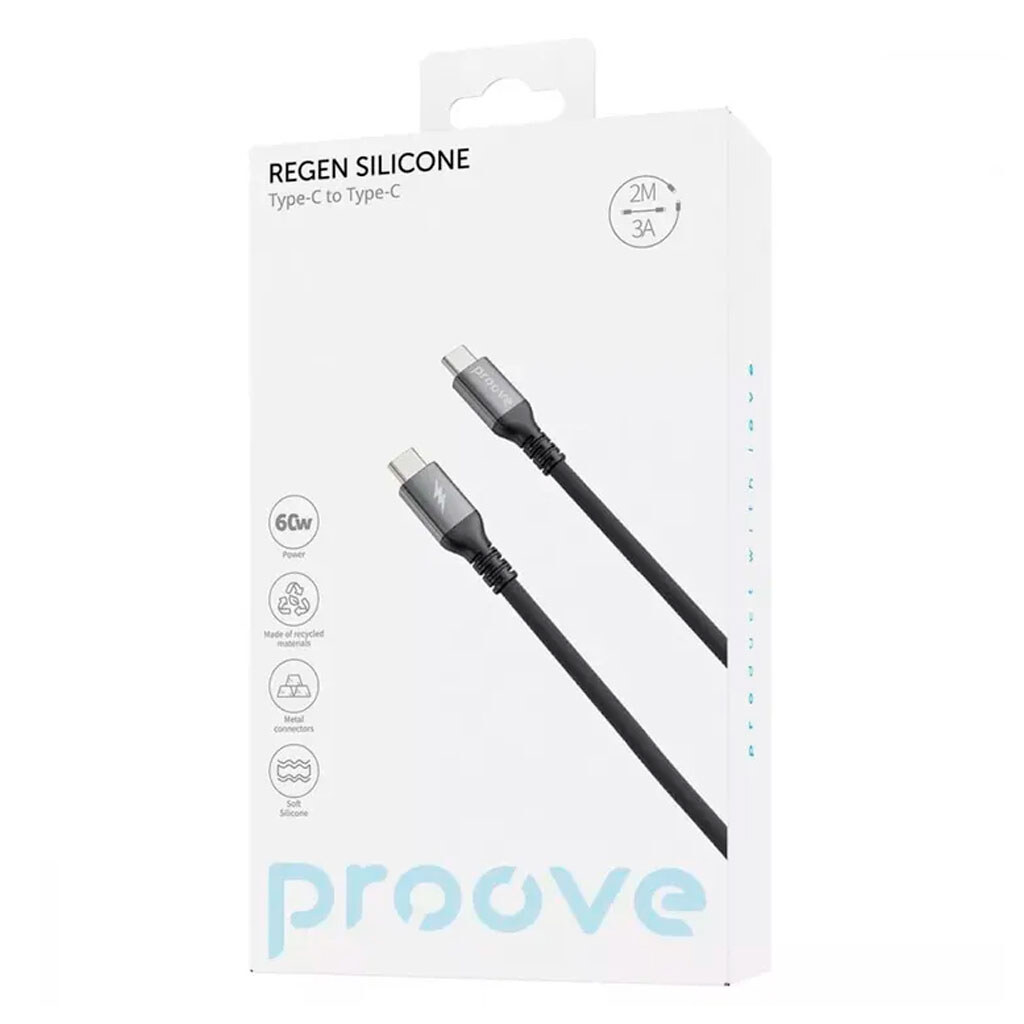 USB кабель Proove ReGen, Type-C, 2.0 м., Черный - № 2 USB кабель Proove ReGen, Type-C, 2.0 м., Черный - № 2