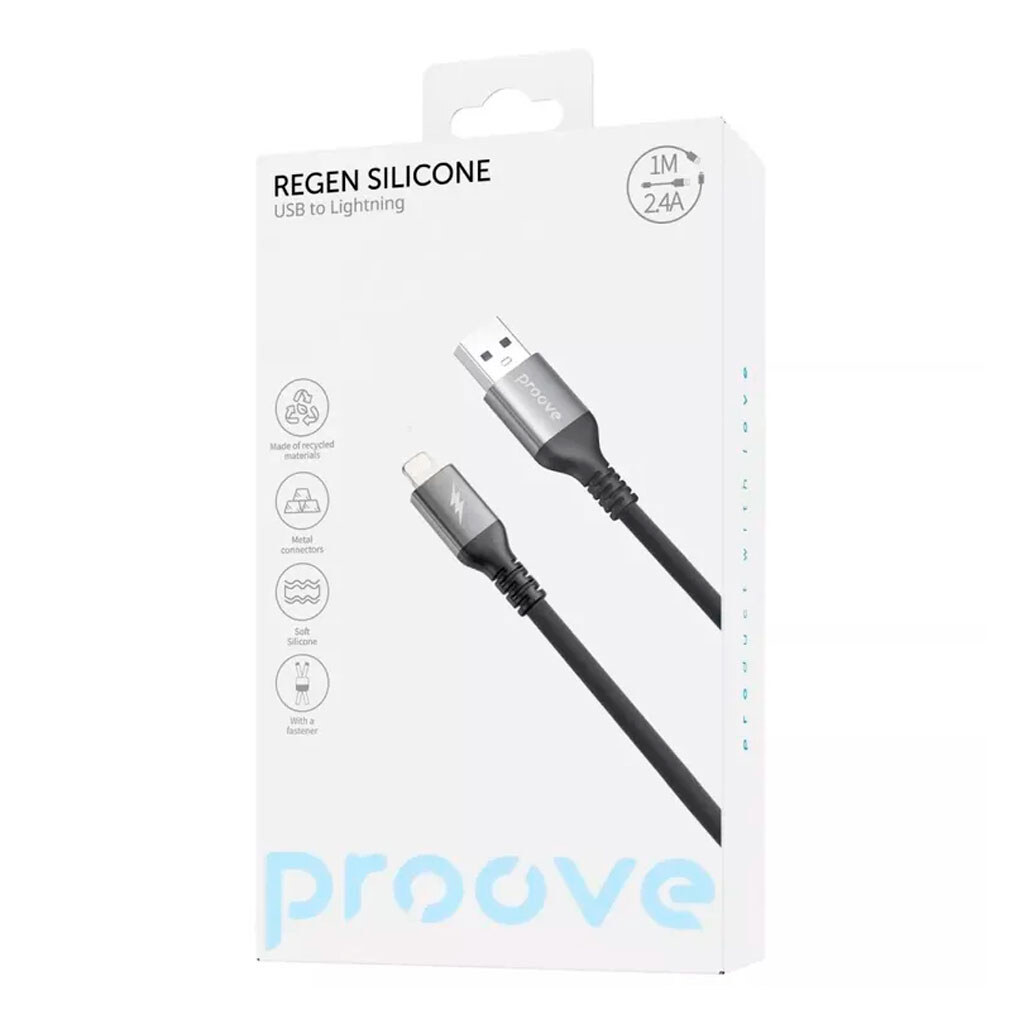 USB кабель Proove ReGen, Type-C, 1.0 м., Черный - № 2 USB кабель Proove ReGen, Type-C, 1.0 м., Черный - № 2