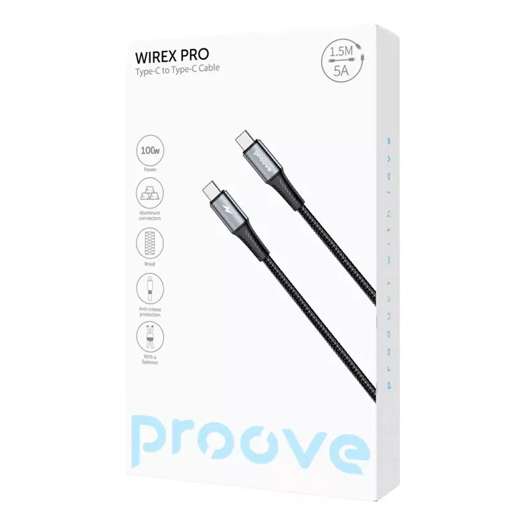 USB кабель Proove WireX, Type-C, 1.5 м., Чорний - № 2 USB кабель Proove WireX, Type-C, 1.5 м., Чорний - № 2