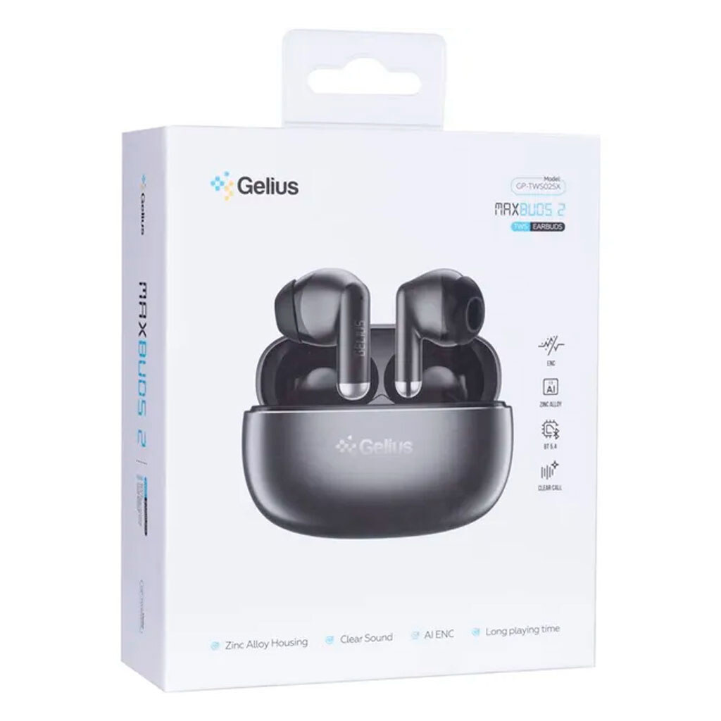Bluetooth-гарнитура Gelius GP-TWS025X MaxBuds 2, Стерео, Серый - № 7 Bluetooth-гарнитура Gelius GP-TWS025X MaxBuds 2, Стерео, Серый - № 7