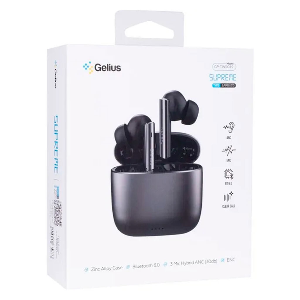 Bluetooth-гарнитура Gelius GP-TWS049 Supreme, Стерео, Серый - № 7 Bluetooth-гарнитура Gelius GP-TWS049 Supreme, Стерео, Серый - № 7