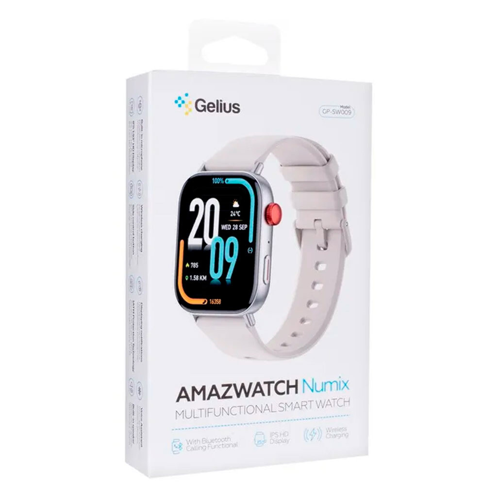 Умные часы Gelius GP-SW009 Amazwatch Numix, Серебряный - № 7 Умные часы Gelius GP-SW009 Amazwatch Numix, Серебряный - № 7
