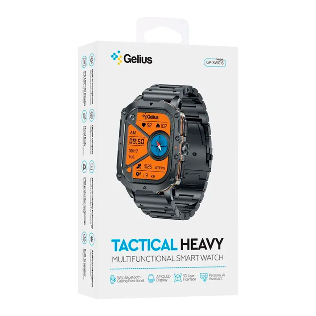 Умные часы Gelius GP-SW016 Tactical Heavy, Черный - № 7 Умные часы Gelius GP-SW016 Tactical Heavy, Черный - № 7