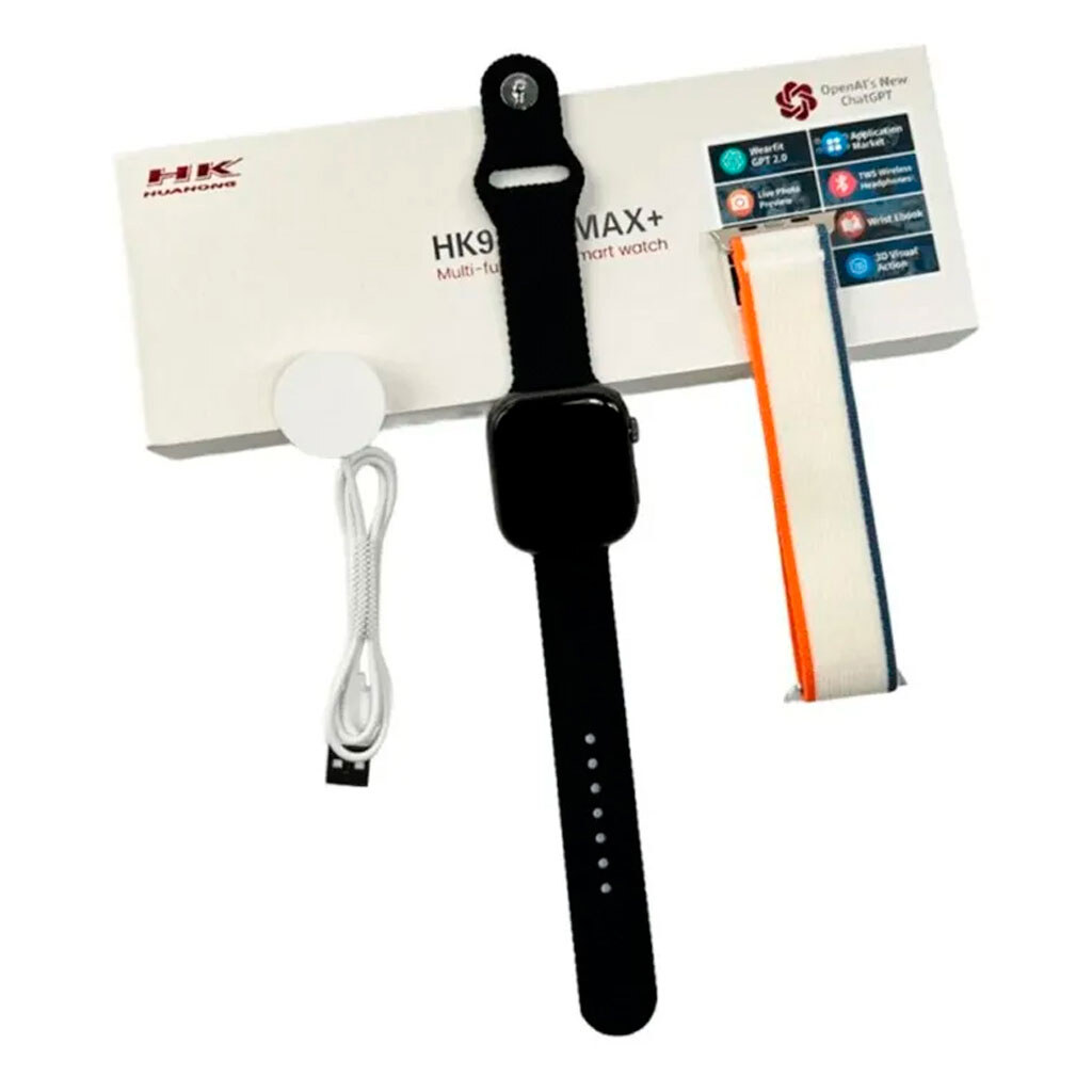 Умные часы HK 9 Pro Max Plus, Черный - № 4 Умные часы HK 9 Pro Max Plus, Черный - № 4