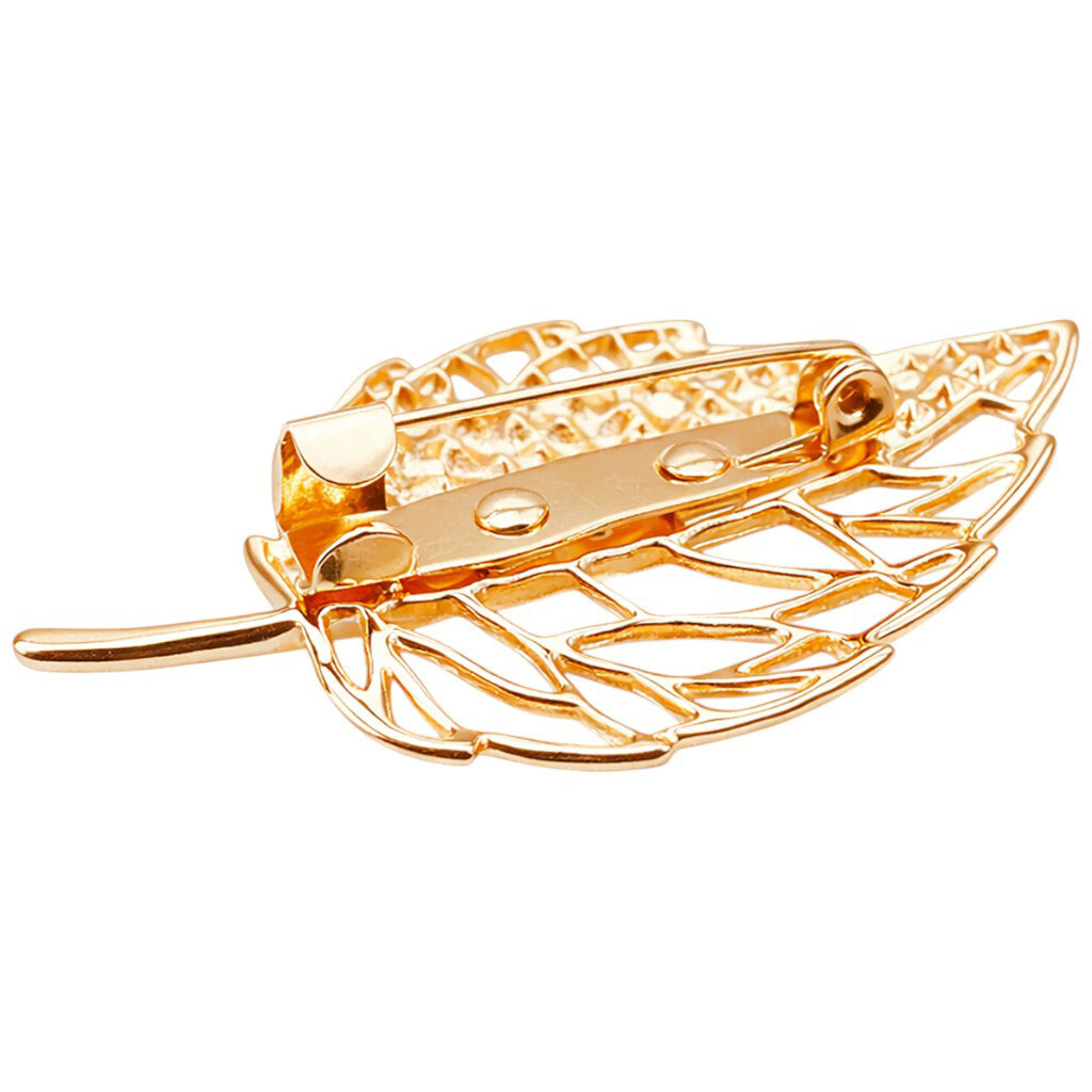 Брошь металлическая фигурная "Листочек" - № 2 Брошь металлическая фигурная "Листочек" - № 2