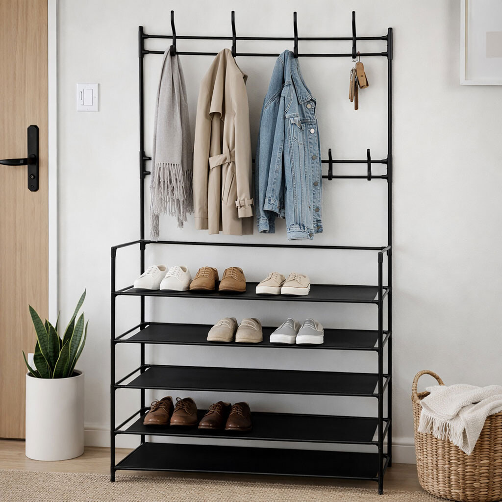 Вешалка-стойка для одежды, обуви VEZZER, 5 уровней - № 3 Вешалка-стойка для одежды, обуви VEZZER, 5 уровней - № 3