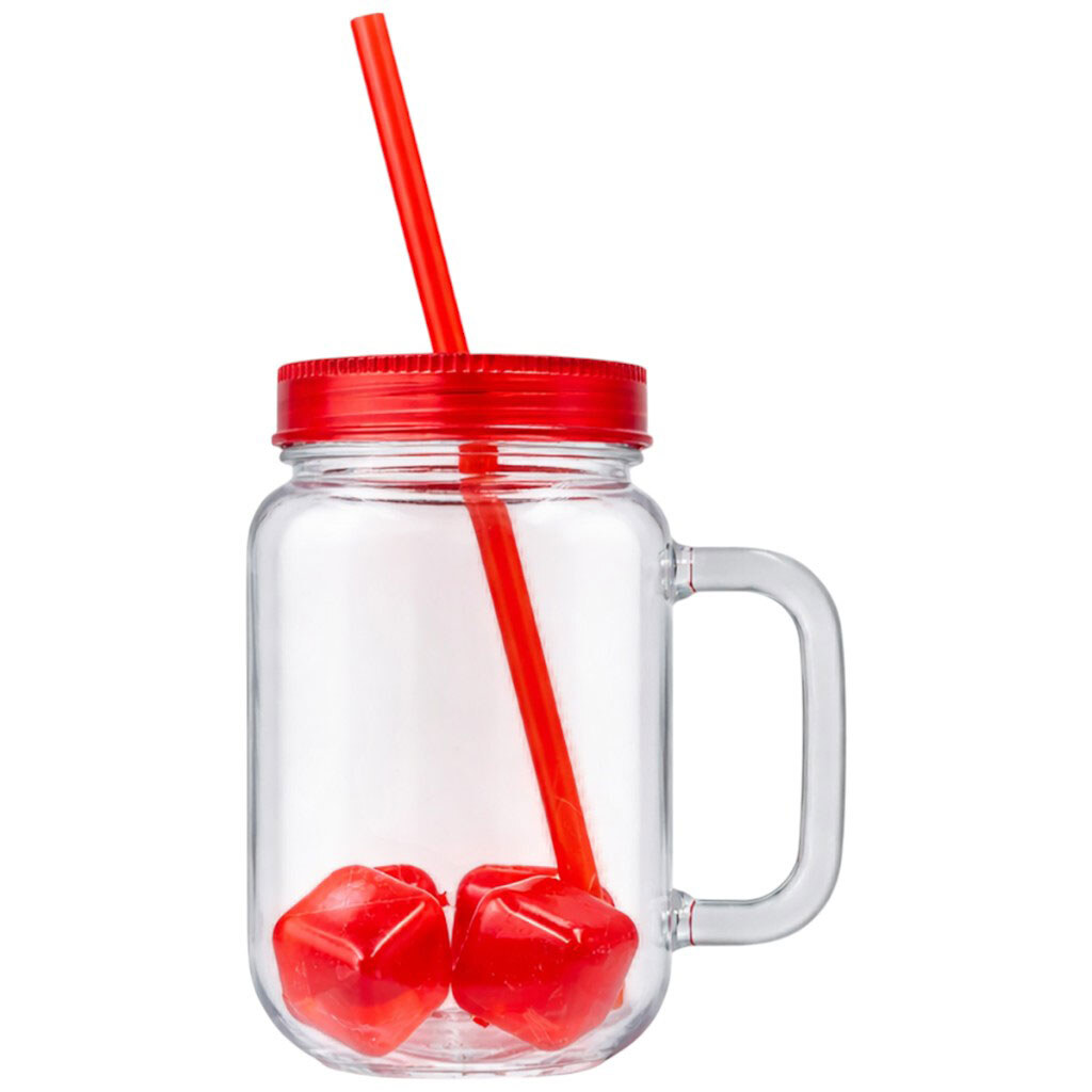 Емкость для напитков пластиковая с трубочкой, 550 мл - № 1 Емкость для напитков пластиковая с трубочкой, 550 мл - № 1