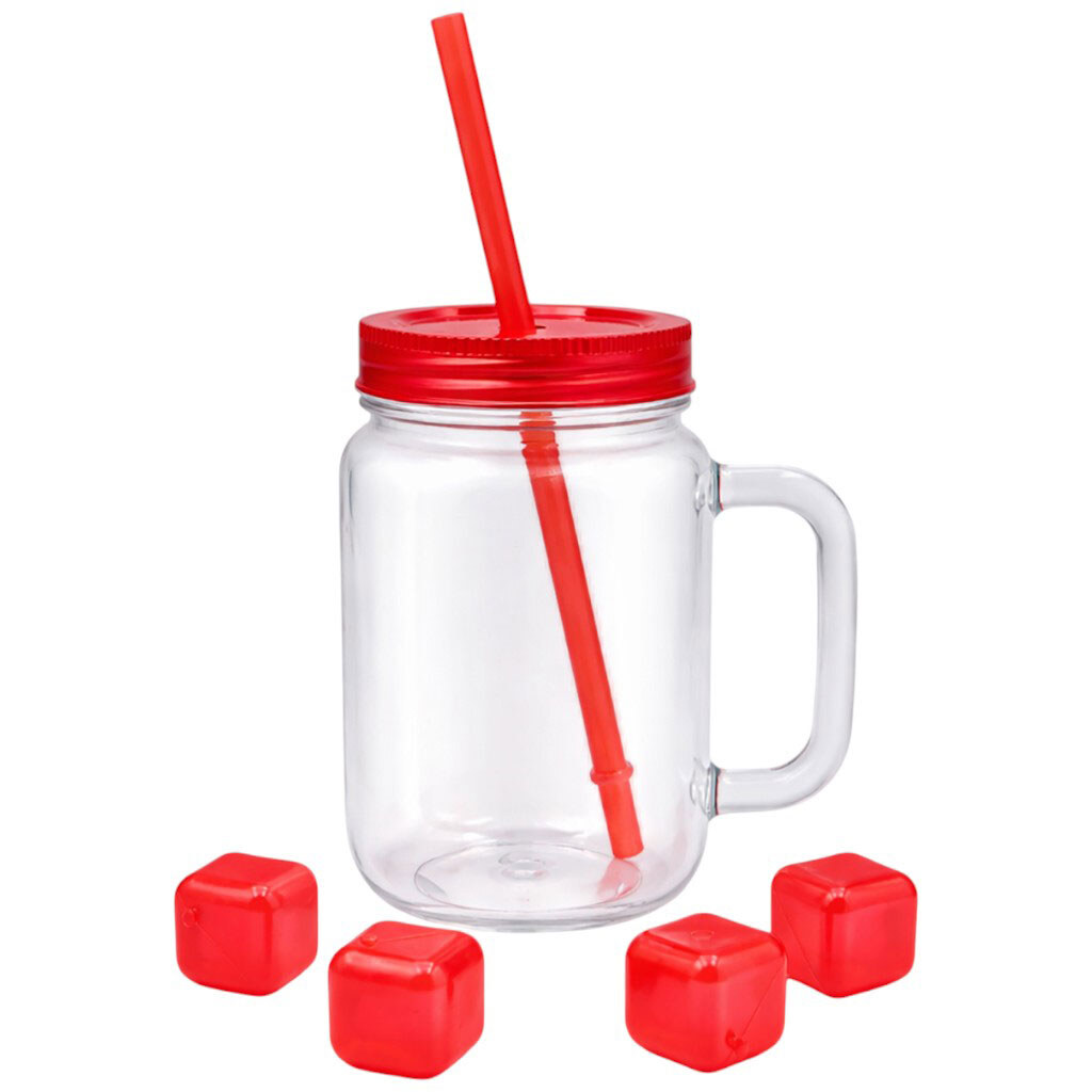 Емкость для напитков пластиковая с трубочкой, 550 мл - № 2 Емкость для напитков пластиковая с трубочкой, 550 мл - № 2