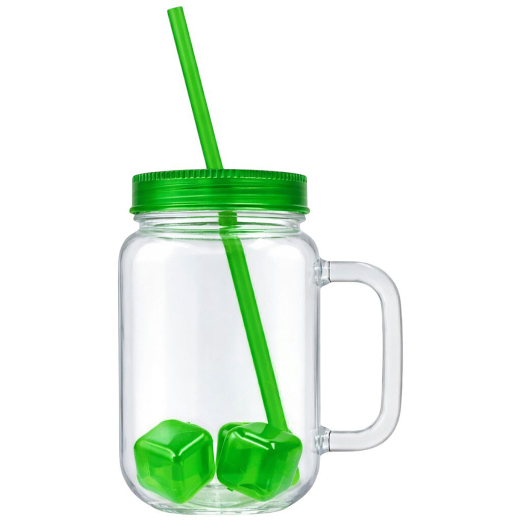 Емкость для напитков пластиковая с трубочкой, 550 мл - № 4 Емкость для напитков пластиковая с трубочкой, 550 мл - № 4