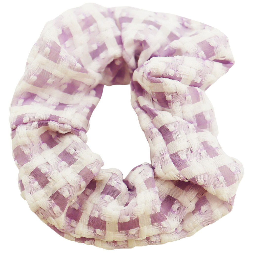 Резинка для волосся текстильна об'ємна з принтом - № 2 Резинка для волосся текстильна об'ємна з принтом - № 2