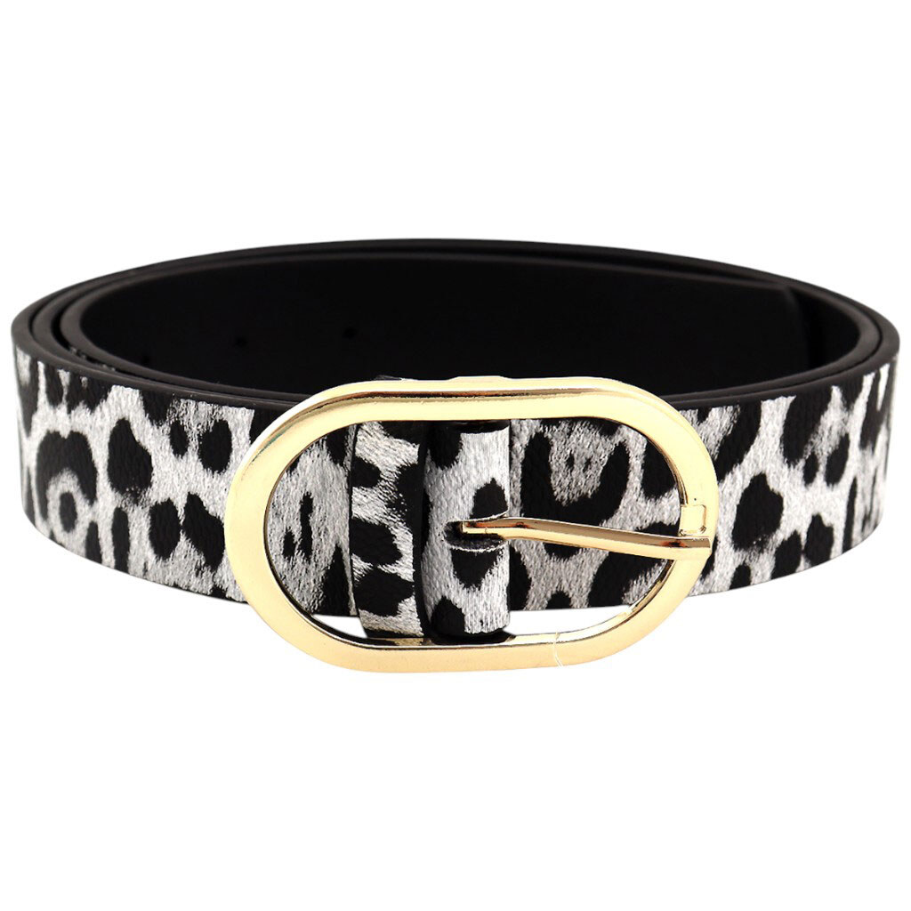 Ремень женский экокожа с классической пряжкой и принтом - № 1 Ремень женский экокожа с классической пряжкой и принтом - № 1