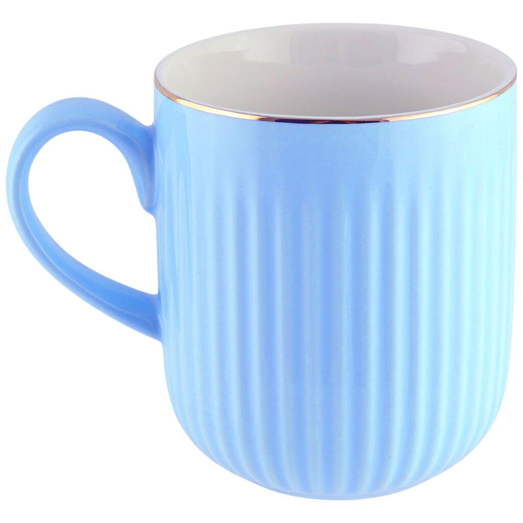 Чашка фарфоровая ребристая однотонная в ассортименте - № 2 Чашка фарфоровая ребристая однотонная в ассортименте - № 2