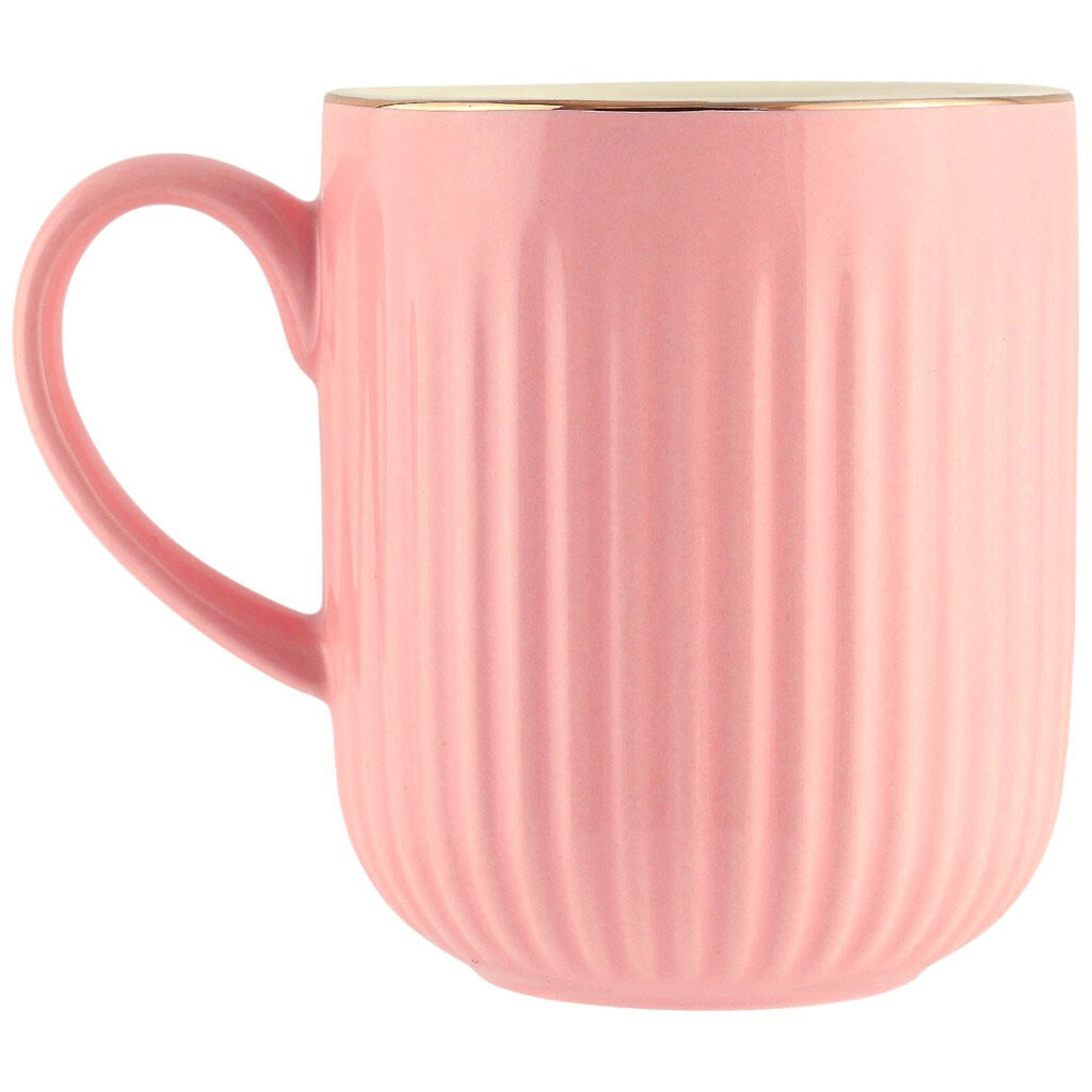 Чашка фарфоровая ребристая однотонная в ассортименте - № 3 Чашка фарфоровая ребристая однотонная в ассортименте - № 3