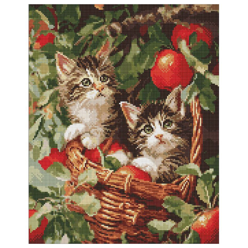 Алмазна мозаїка "Коти у кошику", 40х50 см, Ідейка - № 1 Алмазна мозаїка "Коти у кошику", 40х50 см, Ідейка - № 1