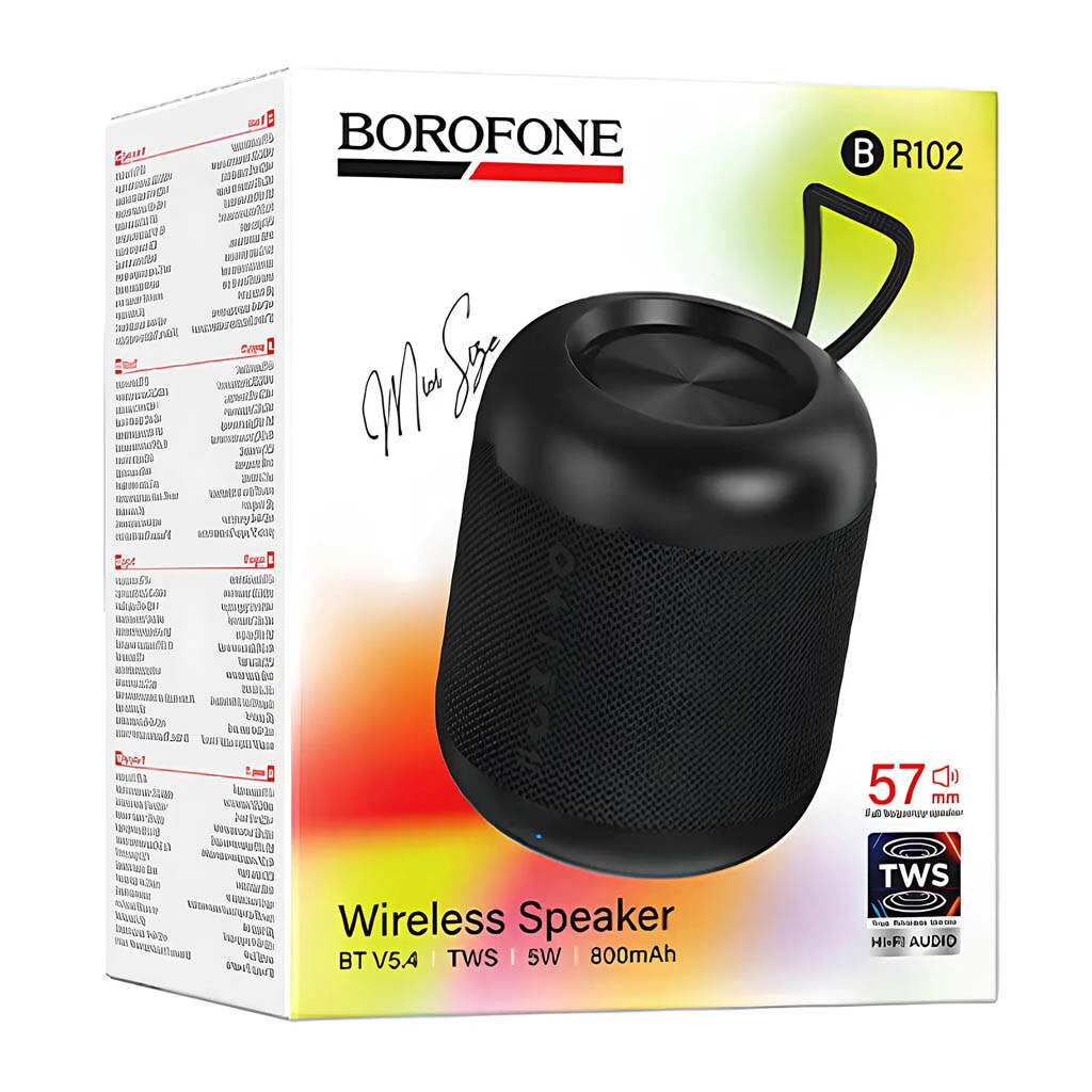 Портативная колонка Borofone BR102 Gratificado, Черный - № 4 Портативная колонка Borofone BR102 Gratificado, Черный - № 4