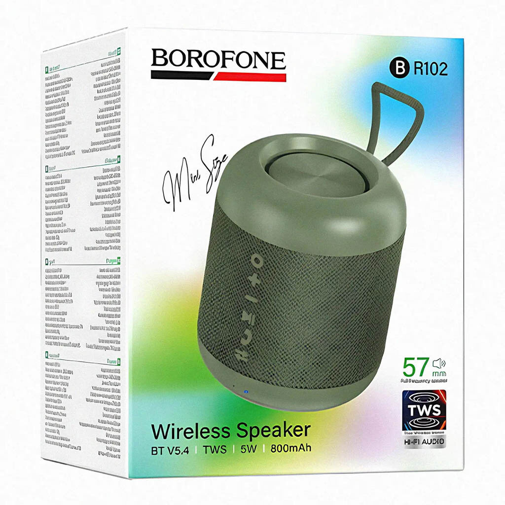 Портативная колонка Borofone BR102 Gratificado, Зеленый - № 3 Портативная колонка Borofone BR102 Gratificado, Зеленый - № 3