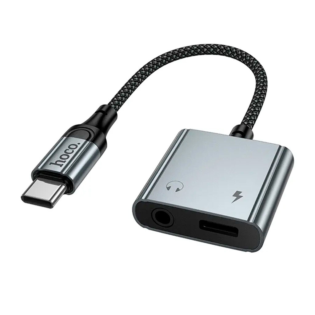 Переходник Hoco UPA34, Type-C, 3.5 мм., Серый - № 1 Переходник Hoco UPA34, Type-C, 3.5 мм., Серый - № 1