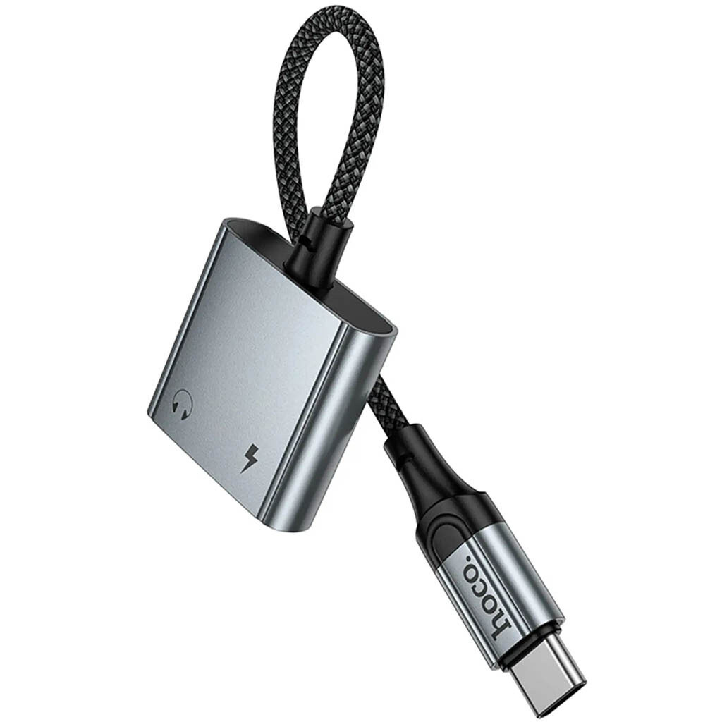 Переходник Hoco UPA34, Type-C, 3.5 мм., Серый - № 4 Переходник Hoco UPA34, Type-C, 3.5 мм., Серый - № 4