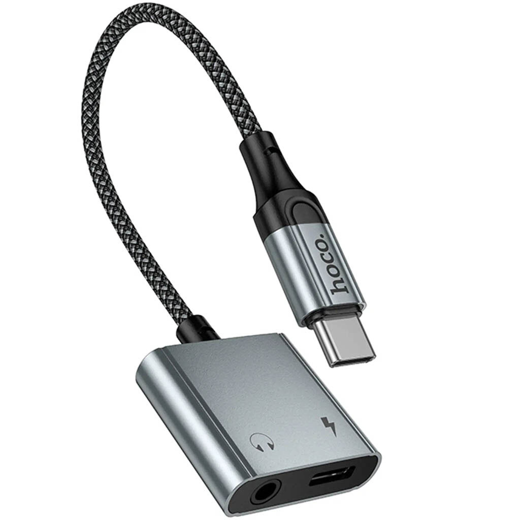 Переходник Hoco UPA34, Type-C, 3.5 мм., Серый - № 5 Переходник Hoco UPA34, Type-C, 3.5 мм., Серый - № 5