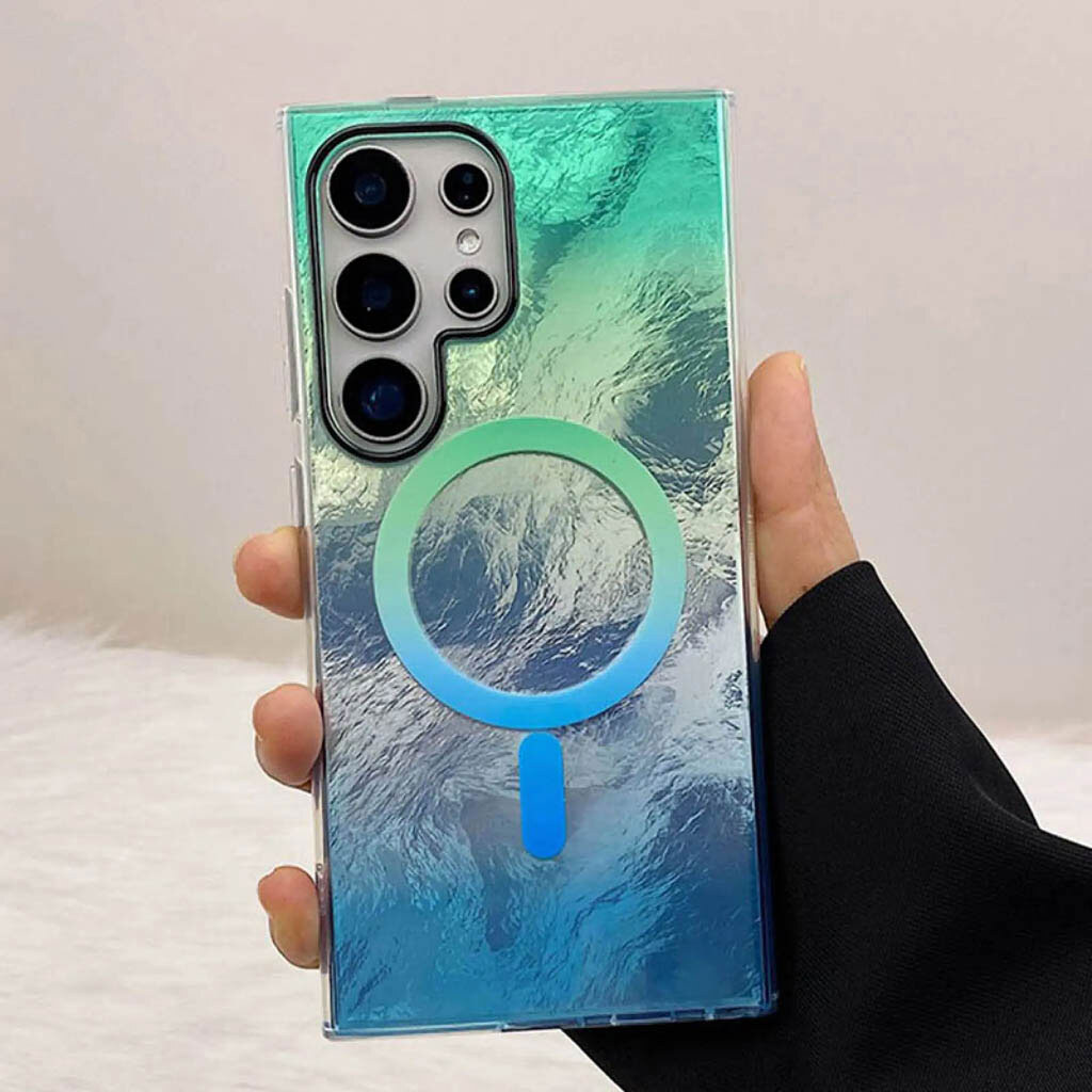 Чехол (накладка) Samsung Galaxy S26 Ultra, Shiny Mountain, MagSafe, Green-Blue, Зеленый - № 5 Чехол (накладка) Samsung Galaxy S26 Ultra, Shiny Mountain, MagSafe, Green-Blue, Зеленый - № 5