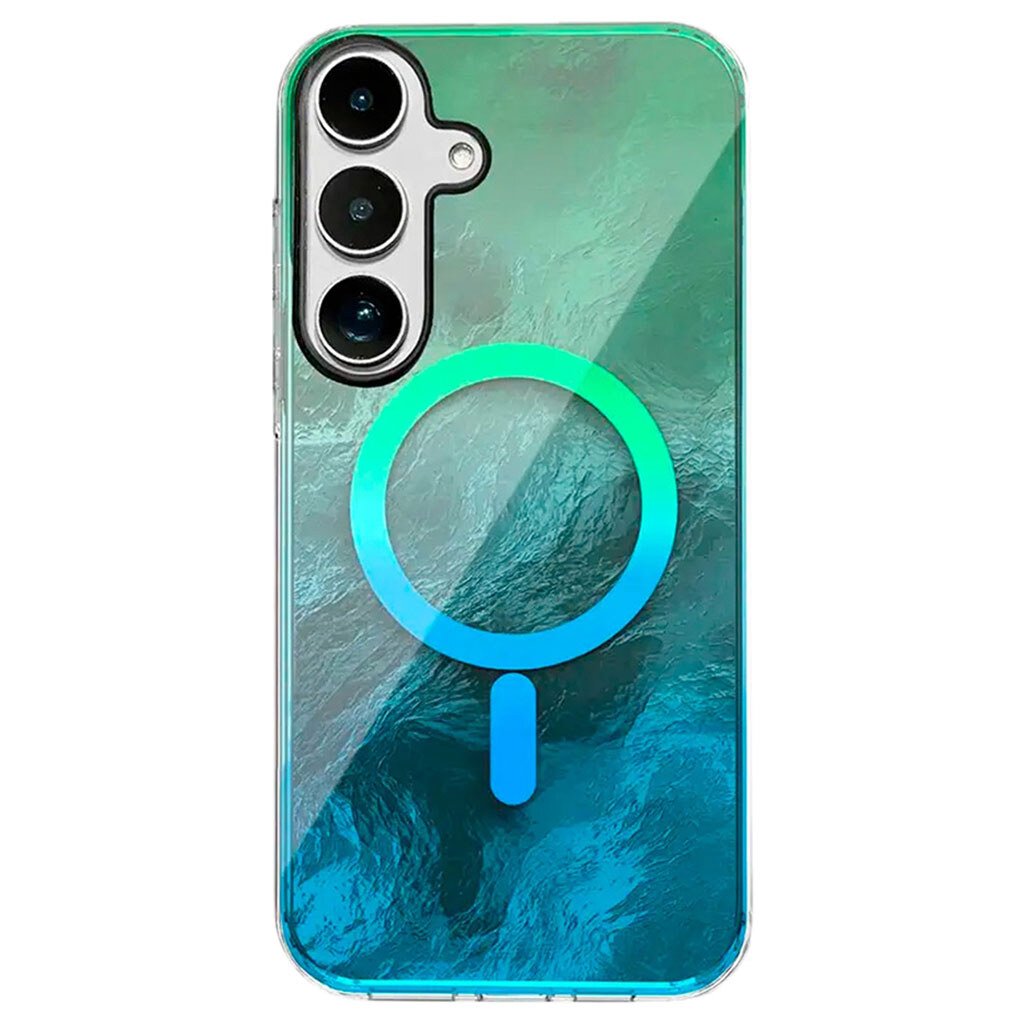 Чехол (накладка) Samsung Galaxy S26 Edge / Galaxy S26 Plus, Shiny Mountain, MagSafe, Green-Blue, Зеленый - № 1 Чехол (накладка) Samsung Galaxy S26 Edge / Galaxy S26 Plus, Shiny Mountain, MagSafe, Green-Blue, Зеленый - № 1