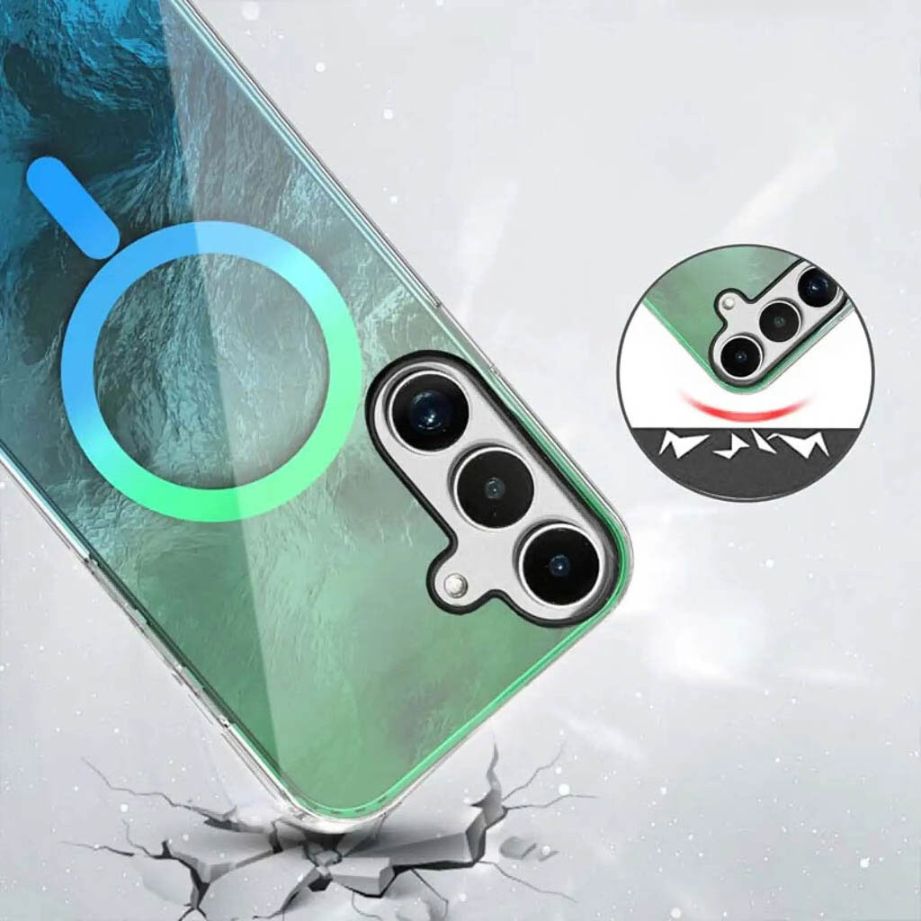 Чехол (накладка) Samsung Galaxy S26 Edge / Galaxy S26 Plus, Shiny Mountain, MagSafe, Green-Blue, Зеленый - № 4 Чехол (накладка) Samsung Galaxy S26 Edge / Galaxy S26 Plus, Shiny Mountain, MagSafe, Green-Blue, Зеленый - № 4