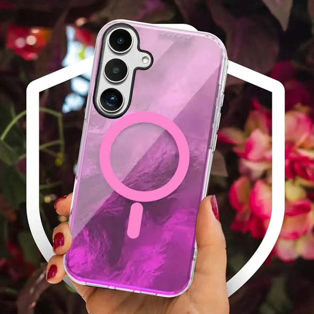 Чехол (накладка) Samsung Galaxy S26 Edge / Galaxy S26 Plus, Shiny Mountain, MagSafe, Розовый - № 2 Чехол (накладка) Samsung Galaxy S26 Edge / Galaxy S26 Plus, Shiny Mountain, MagSafe, Розовый - № 2