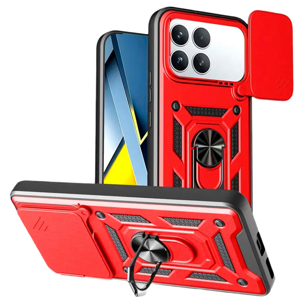 Чехол (накладка) Xiaomi Poco F8 Pro, Armor Guard Shield, Красный - № 1 Чехол (накладка) Xiaomi Poco F8 Pro, Armor Guard Shield, Красный - № 1