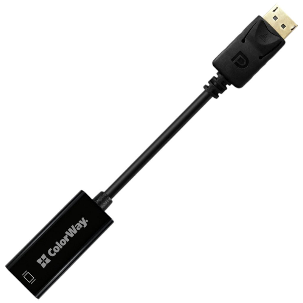 Кабель Colorway CW-AD-DPHD, DisplayPort, HDMI, 0.07 м., Черный - № 3 Кабель Colorway CW-AD-DPHD, DisplayPort, HDMI, 0.07 м., Черный - № 3
