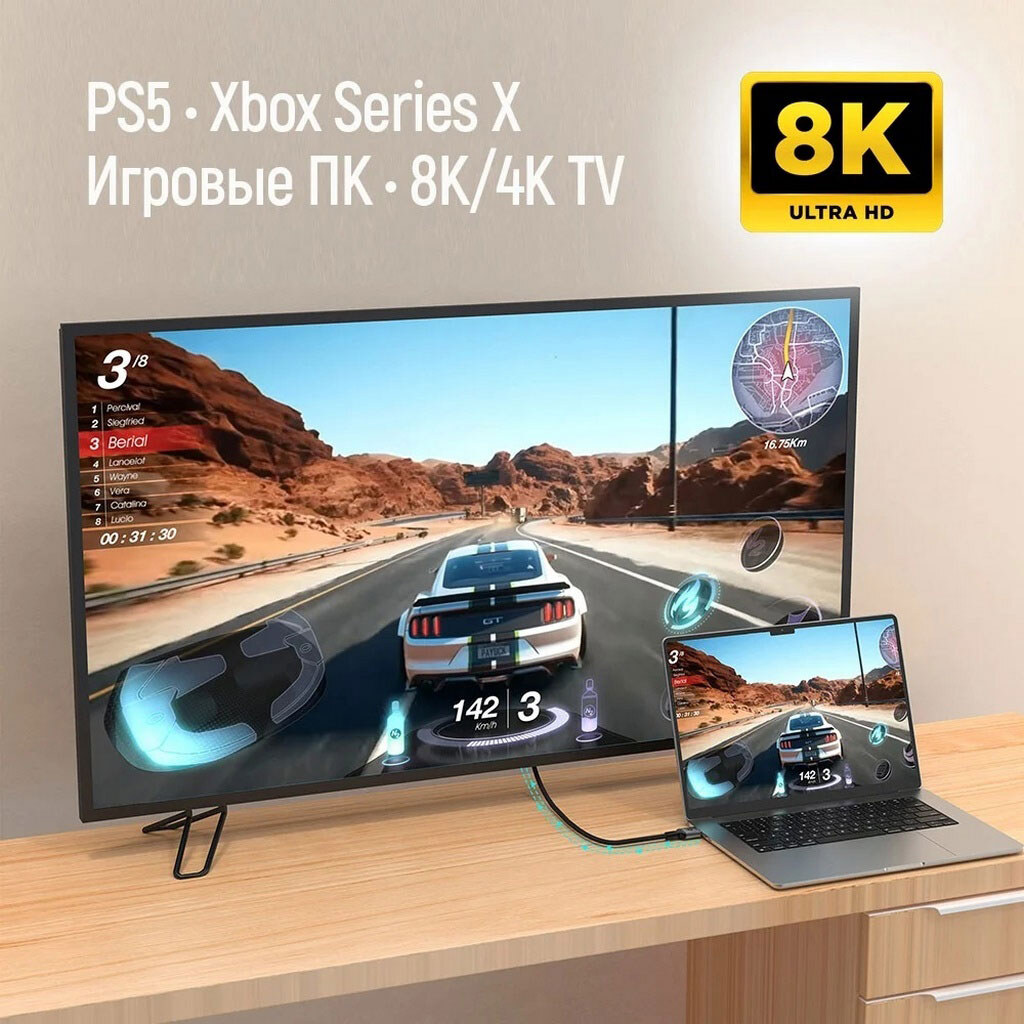 Кабель ColorWay CW-CBHD088-BK, HDMI, 2.0 м., Чорний - № 5 Кабель ColorWay CW-CBHD088-BK, HDMI, 2.0 м., Чорний - № 5