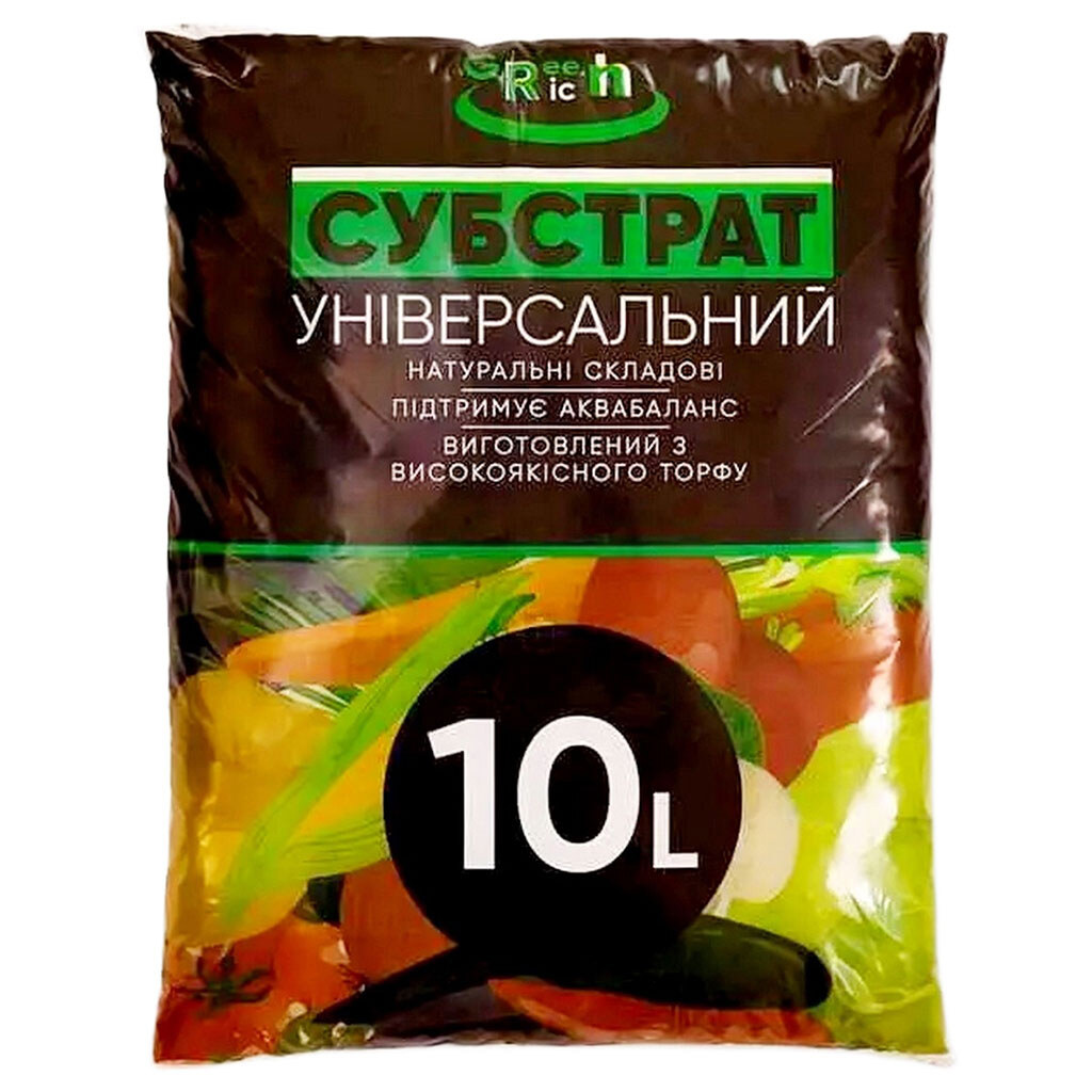 Субстрат торфяной Green Rich "Универсальный", 10 л - № 1 Субстрат торфяной Green Rich "Универсальный", 10 л - № 1