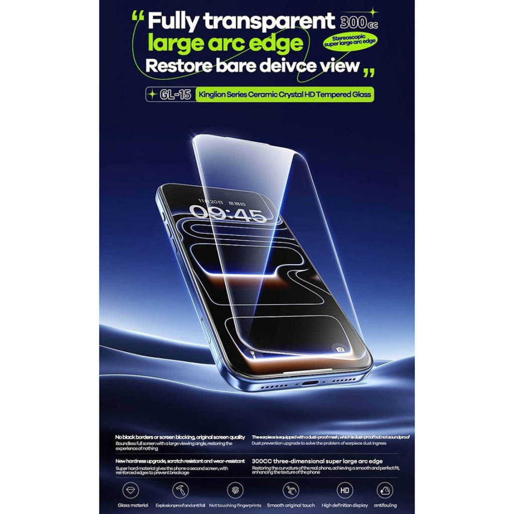 Защитное стекло Apple iPhone 17 Pro, Remax GL-15 Kinglion, Прозрачный - № 3 Защитное стекло Apple iPhone 17 Pro, Remax GL-15 Kinglion, Прозрачный - № 3