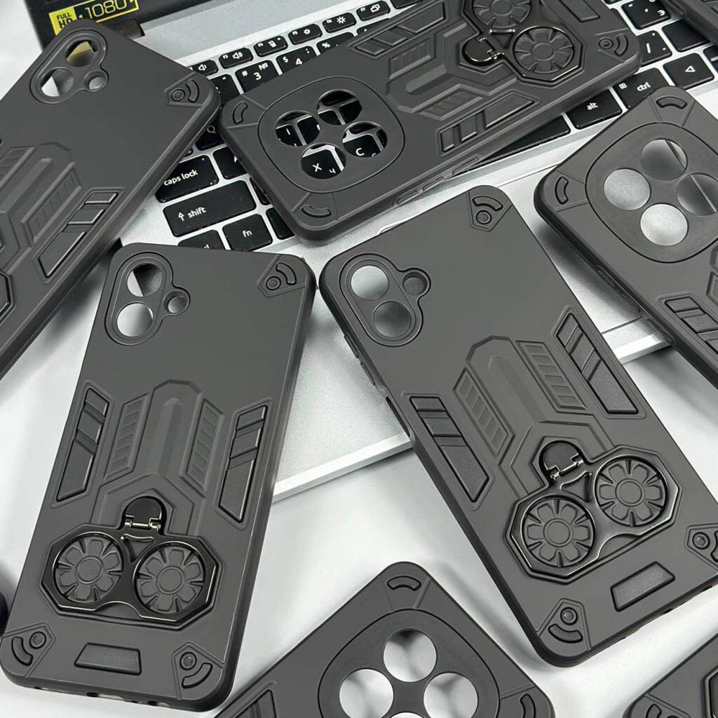 Чехол (накладка) Xiaomi Redmi Note 15 Pro, Armor Shield Ring Holder, Черный - № 6 Чехол (накладка) Xiaomi Redmi Note 15 Pro, Armor Shield Ring Holder, Черный - № 6