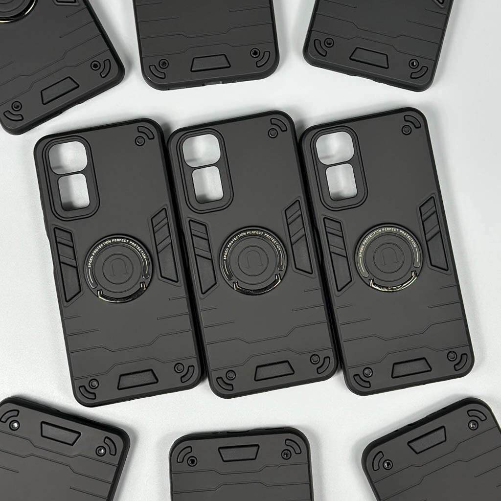Чехол (накладка) Xiaomi Redmi Note 11 / Redmi Note 11S, Armored Round Ring, MagSafe, Черный - № 2 Чехол (накладка) Xiaomi Redmi Note 11 / Redmi Note 11S, Armored Round Ring, MagSafe, Черный - № 2