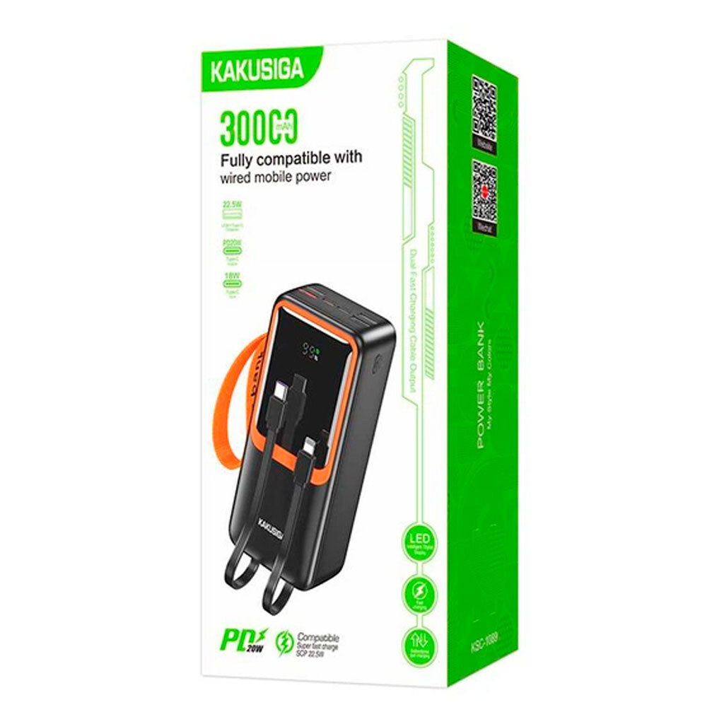 Портативная батарея (Power Bank) Kakusiga KSC-1089, 30000 mAh, Черный - № 3 Портативная батарея (Power Bank) Kakusiga KSC-1089, 30000 mAh, Черный - № 3