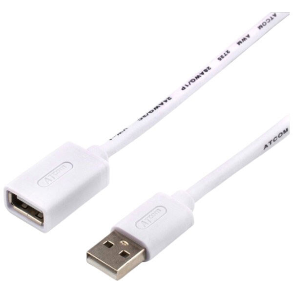 USB 2.0 удлинитель AM/AF, 1.8 м., Белый - № 1 USB 2.0 удлинитель AM/AF, 1.8 м., Белый - № 1