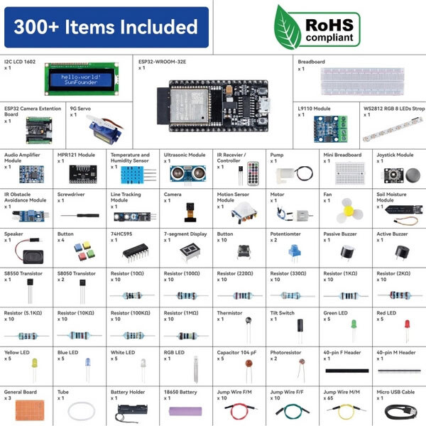 Стартовый набор ESP32 Ultimate Starter Kit - № 4 Стартовый набор ESP32 Ultimate Starter Kit - № 4