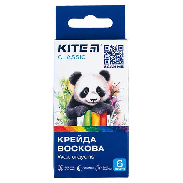 Мел восковой "Classic", 6 цветов, Kite - № 2 Мел восковой "Classic", 6 цветов, Kite - № 2