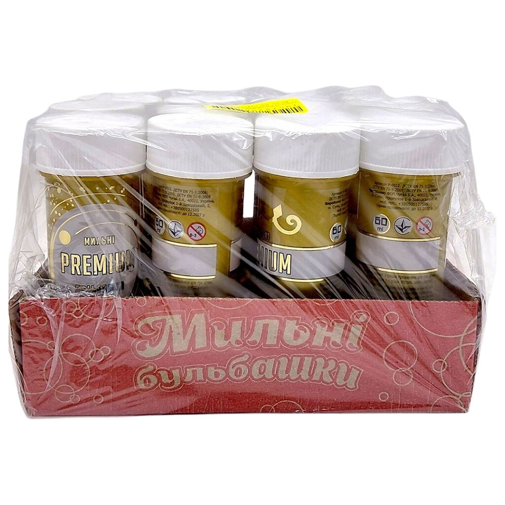 Мыльные пузыри "Premium", 60 мл, 12 штук, Dreams - № 1 Мыльные пузыри "Premium", 60 мл, 12 штук, Dreams - № 1