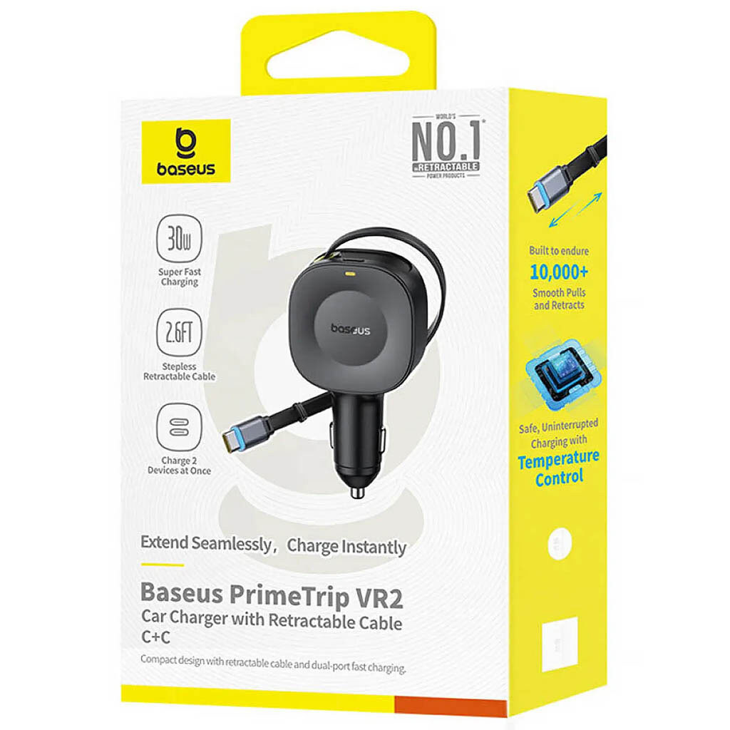 АЗУ Baseus C02069 PrimeTrip VR2, С кабелем, Type-C, Черный - № 4 АЗУ Baseus C02069 PrimeTrip VR2, С кабелем, Type-C, Черный - № 4