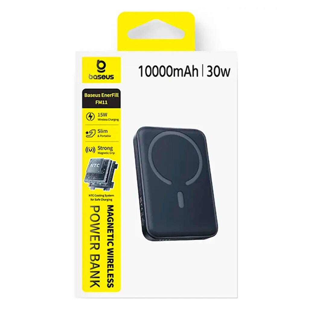 Портативная батарея (Power Bank) Baseus E00287 EnerFill FM11, 10000 mAh, Черный - № 3 Портативная батарея (Power Bank) Baseus E00287 EnerFill FM11, 10000 mAh, Черный - № 3