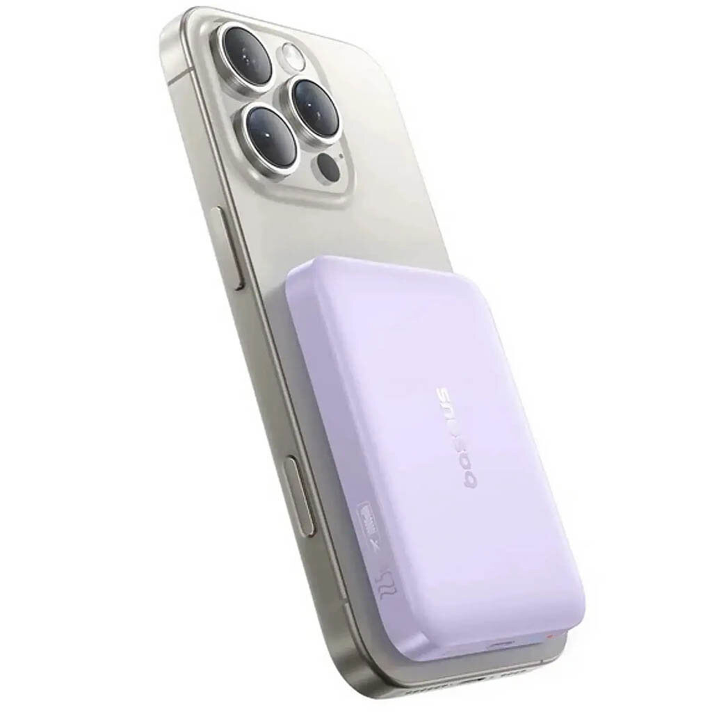 Портативная батарея (Power Bank) Baseus PPFM11-1022 EnerFill FM11 Ultra-Mini, 10000 mAh, Фиолетовый - № 2 Портативная батарея (Power Bank) Baseus PPFM11-1022 EnerFill FM11 Ultra-Mini, 10000 mAh, Фиолетовый - № 2