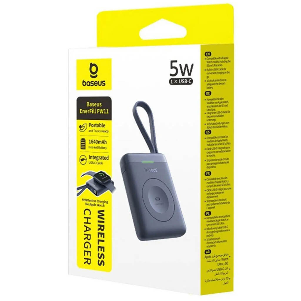 Портативная батарея (Power Bank) Baseus E02053 EnerFill FW11, 1640 mAh, Черный - № 4 Портативная батарея (Power Bank) Baseus E02053 EnerFill FW11, 1640 mAh, Черный - № 4