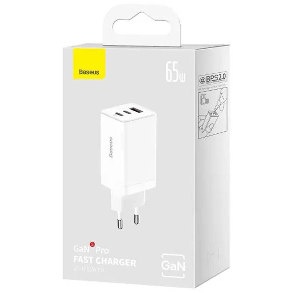 СЗУ Baseus CCGP12020 GaN5 Pro, Белый - № 6 СЗУ Baseus CCGP12020 GaN5 Pro, Белый - № 6
