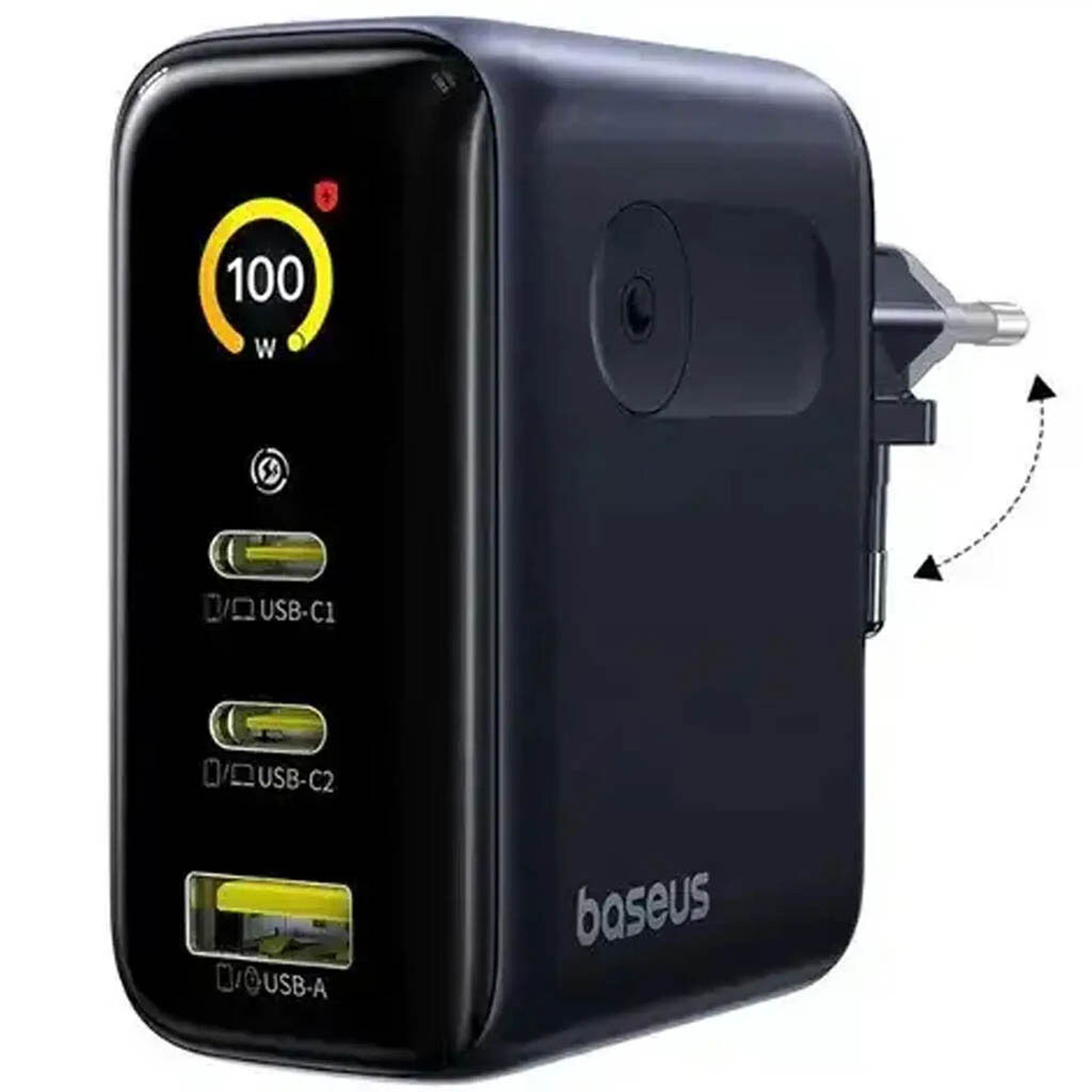 СЗУ Baseus E0121B PicoGo AE21, С кабелем, Type-C, Черный - № 2 СЗУ Baseus E0121B PicoGo AE21, С кабелем, Type-C, Черный - № 2